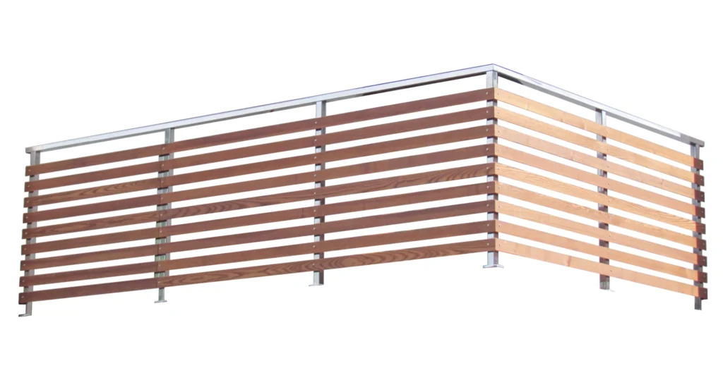 balustrady balkonowe z drewnem