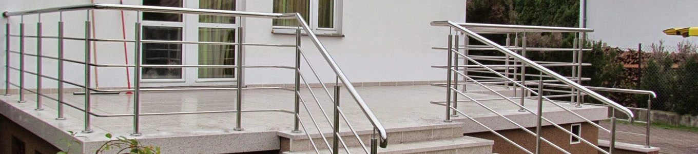 Balustrady schodowe zewnętrzne na patio i taras